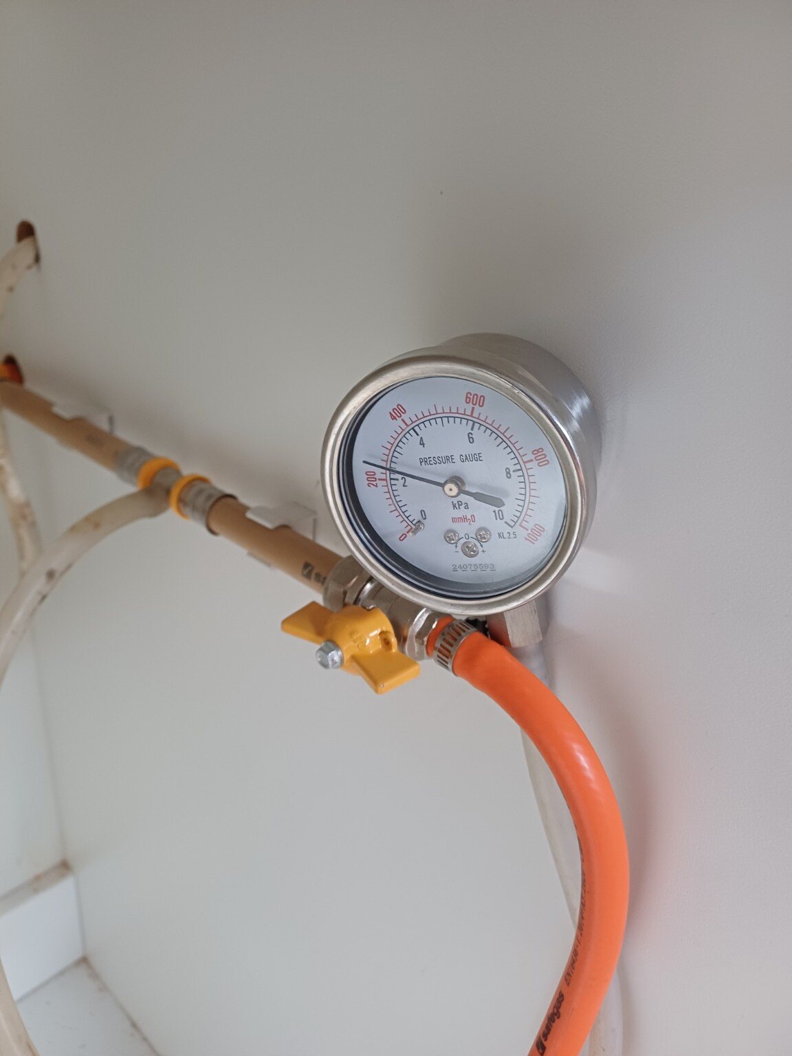 Pressure-test verification by Smart 1 Gas Connect